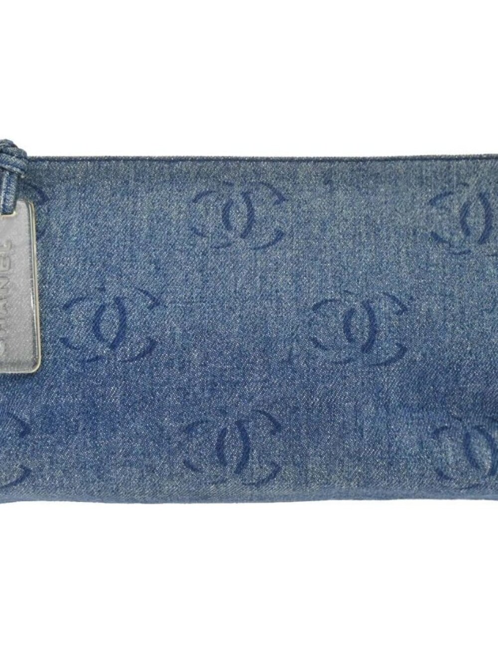 Chanel Blue Denim Clutch Bag 188706